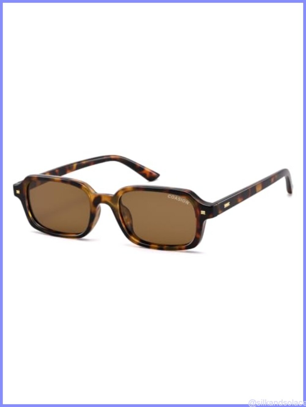 Polarized Rectangle Retro Sunglasses UV400 Slim Square Eyewear